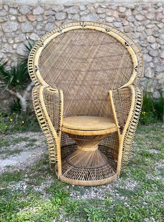 Sillón Pavo Real extragrande 70s