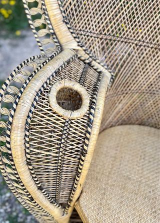 Sillón Pavo Real extragrande 70s