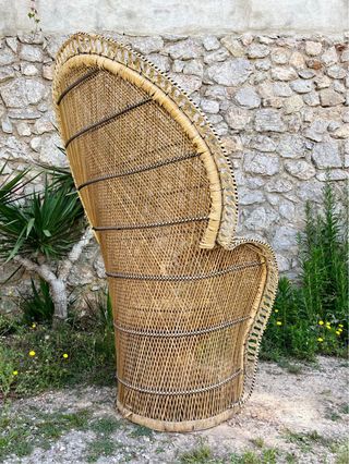 Sillón Pavo Real extragrande 70s