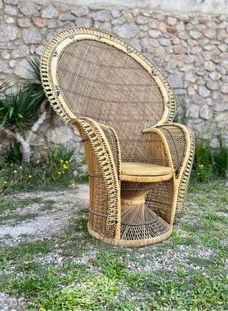 Sillón Pavo Real extragrande 70s