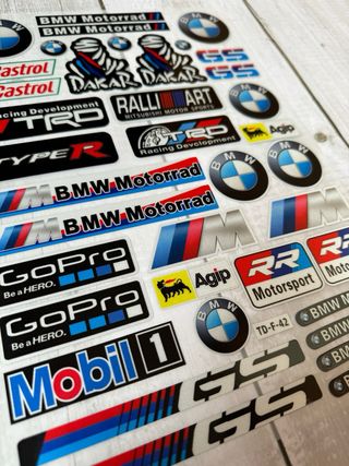 PACK PEGATINAS MOTO BMW MOTORRAD RR R1200 R1250 GS