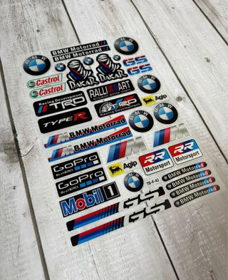 PACK PEGATINAS MOTO BMW MOTORRAD RR R1200 R1250 GS