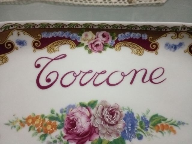 Piatto per torrone porcellana 20x10 circ