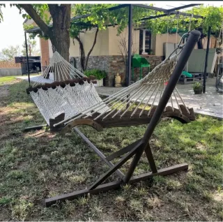 Hamaca XXL años 80 artesanal macramé