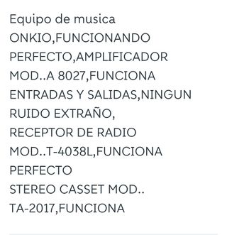 Equipo de música(3piezas)