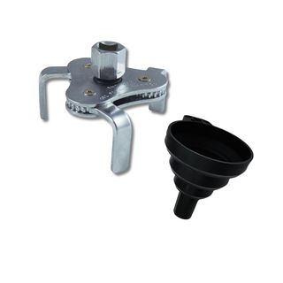 ✅ Llave filtros de aceite universal y embudo 