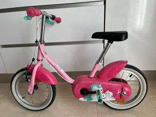 Bicicleta rosa Btwin Decathlon 14 pulgadas 