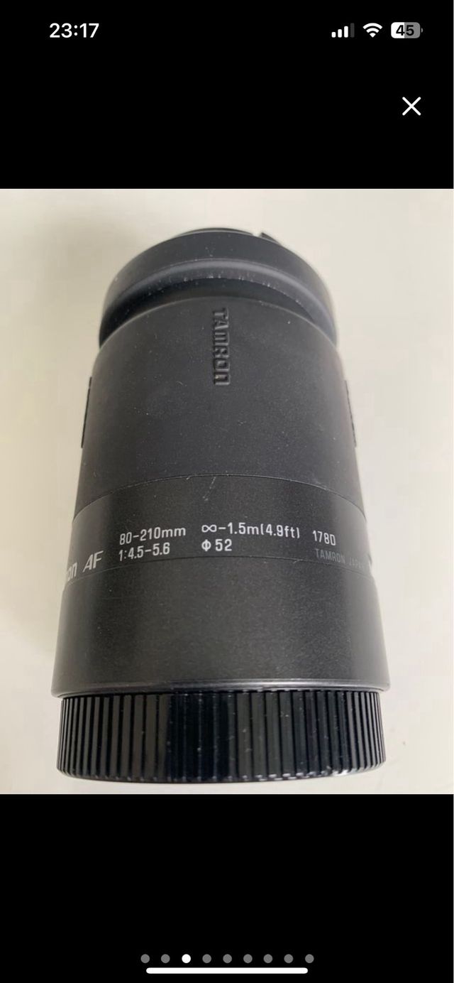 Objetivo TAMRON AF80-210mm para cámara CANON