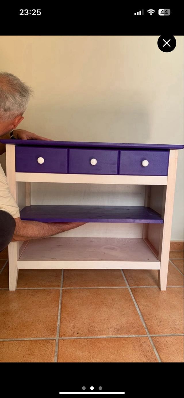 Mueble comoda de madera de cerezo y pino