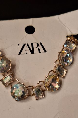 Collar Zara dorado fiesta
