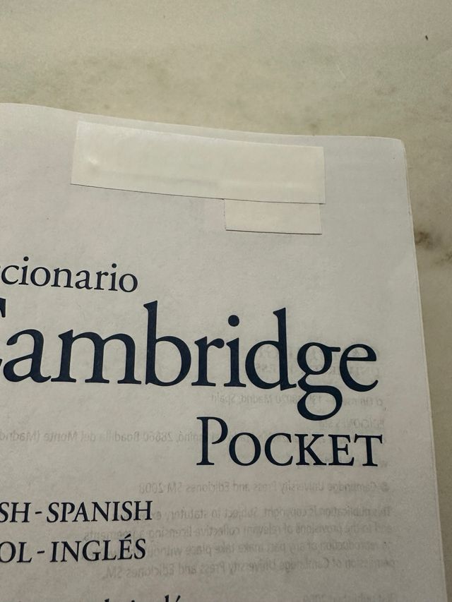 Diccionario Cambridge Pocket
