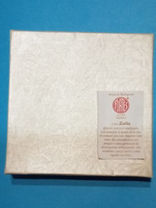 Maiolica tonda con angelo rosa
