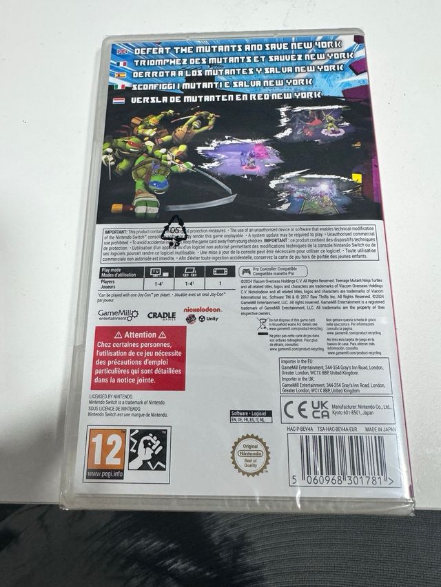 Teenage mutant ninja turtles arcade  switch