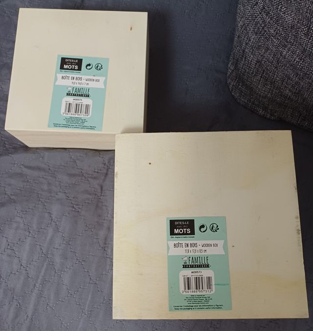 Set di 2 Scatole decorative legno per la mamma