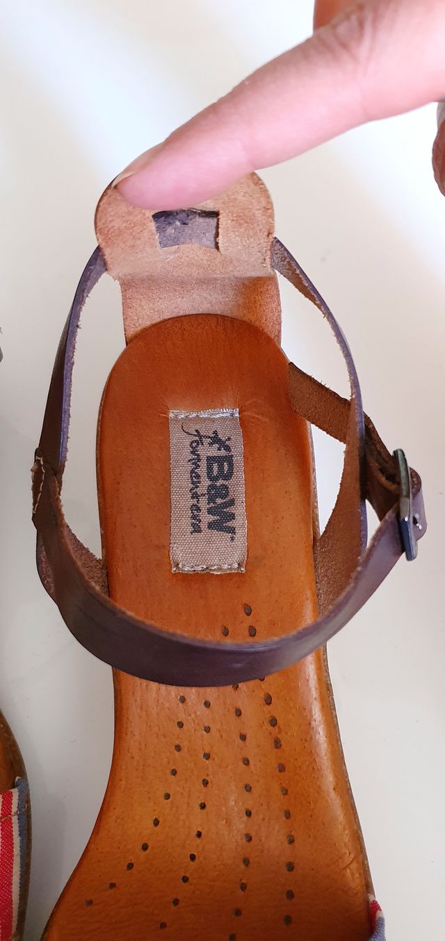 Sandalias de piel con cuña y cámara de aire NUEVAS