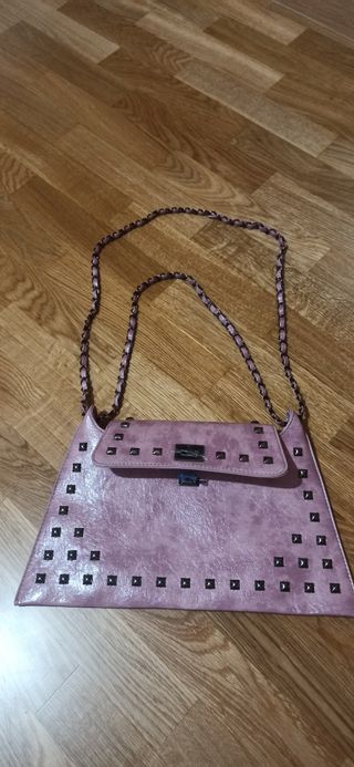 Bolso rosa de cuero de SHEIN