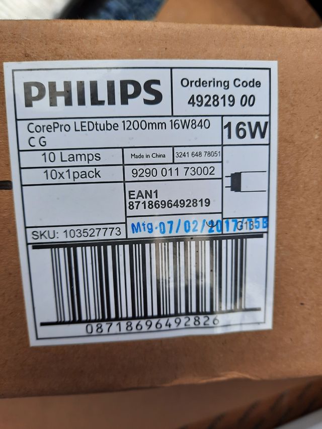 Tubo Led 1200mm de 16w.