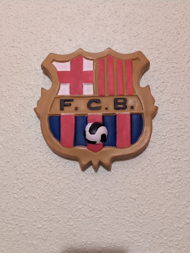 Escudo Barcelona pintado a mano