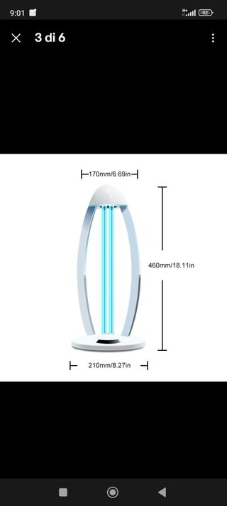 Lampada raggi UV/c germicida sanificazione nuova