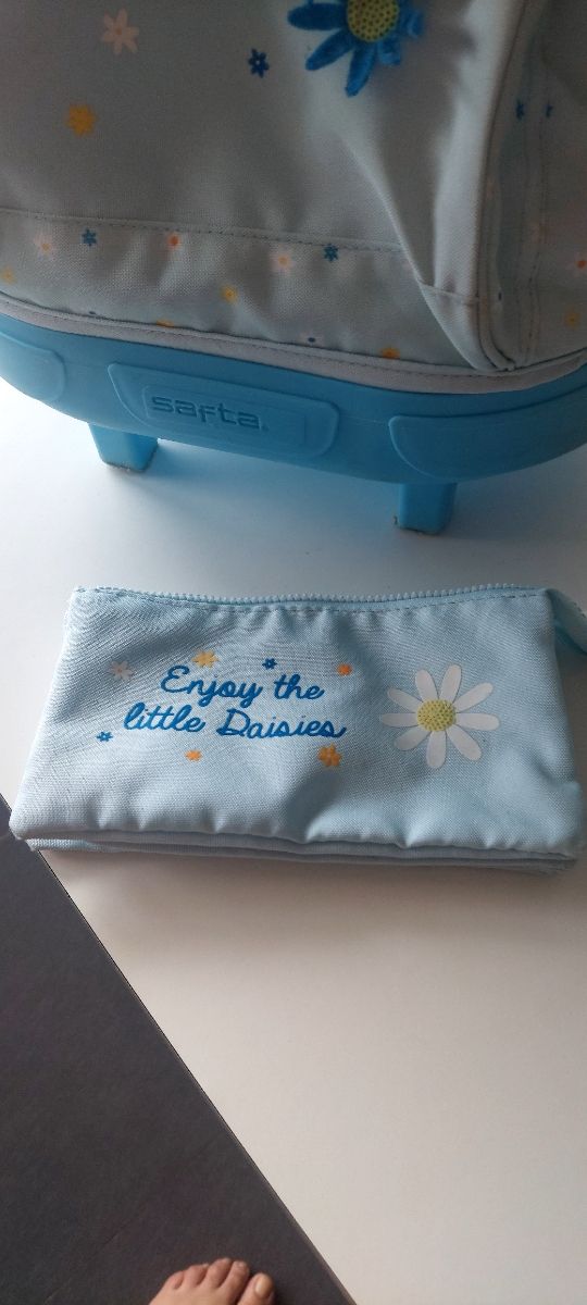 mochila safta margaritas azul