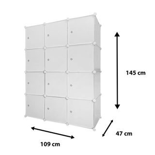 Armario Vestidor Cube 12 Cubos/Puerta Blanco NUEVO