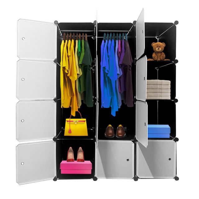 Armario Vestidor Cube 12 Cubos/Puerta Negro NUEVO