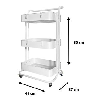 Carrito Almacenamiento 85x44x37 Cm Blanco NUEVO