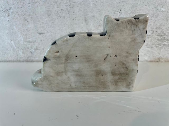 Formella gatto grigio dipinto a mano – mod 36