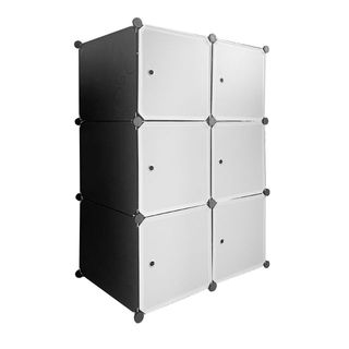 Armario Vestidor Negro 6 Cubos 110x75x47 Cm NUEVO!