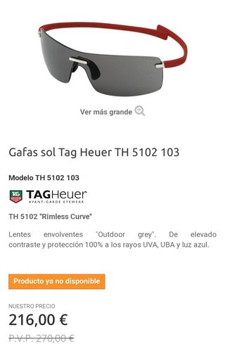Gafas de sol Tag Heuer TH 5102 Rimless