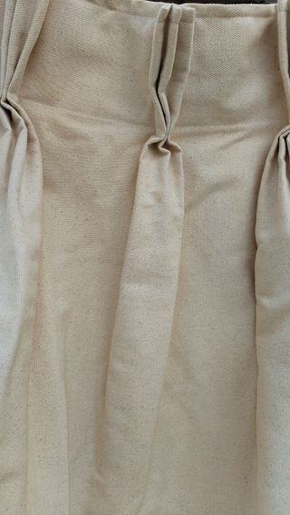 Cortinas loneta cruda forrada