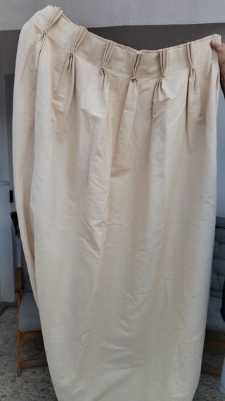 Cortinas loneta cruda forrada