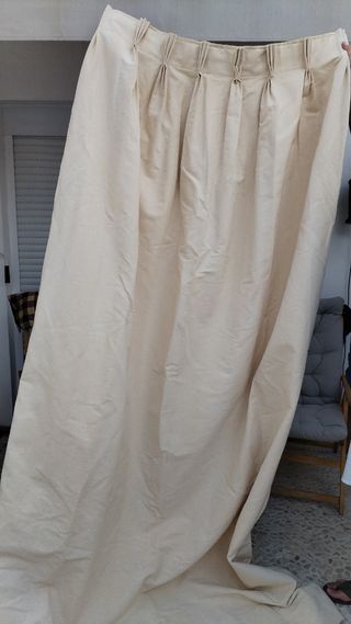Cortinas loneta cruda forrada