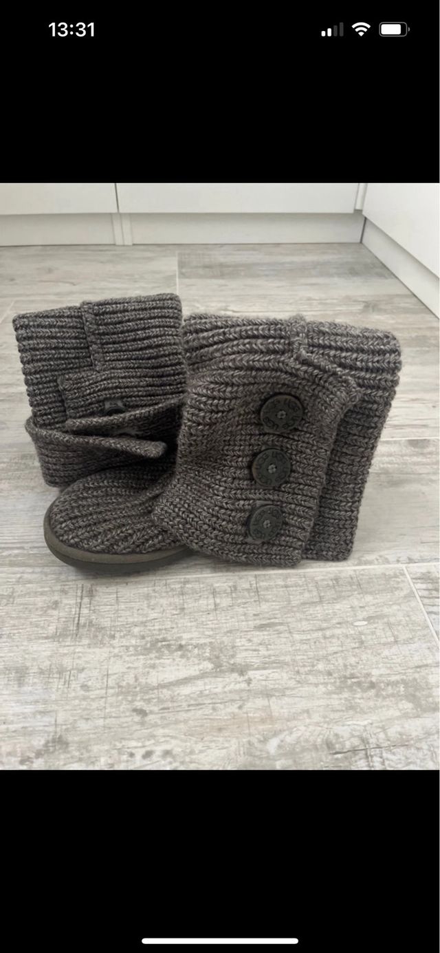 Stivali Ugg in tweed grigi
