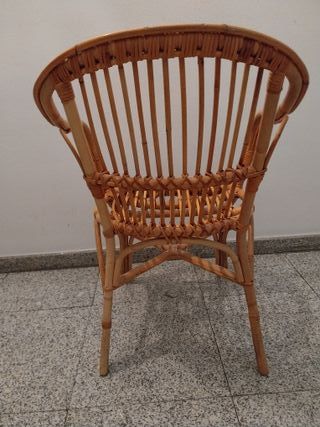 SILLA DE MIMBRE BALCÓN TERRAZA DECORACIÓN