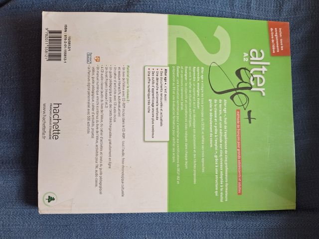 Libro francés alter ego A2 9782011558121