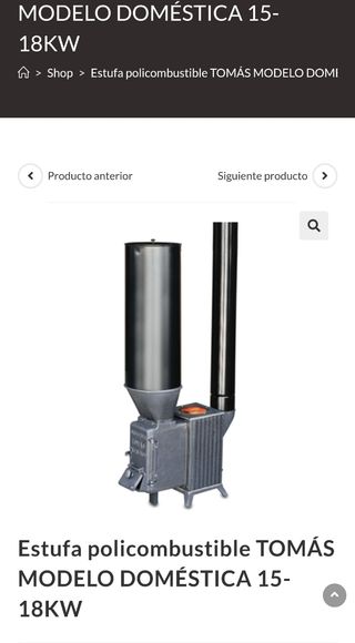 Estufa tomas modelo cc