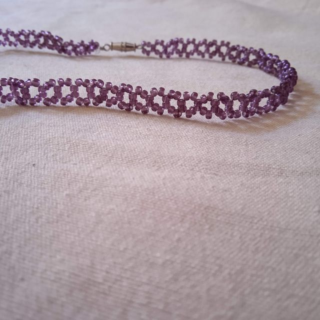 Collar choker purpura handmade