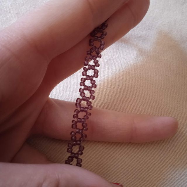 Collar choker purpura handmade