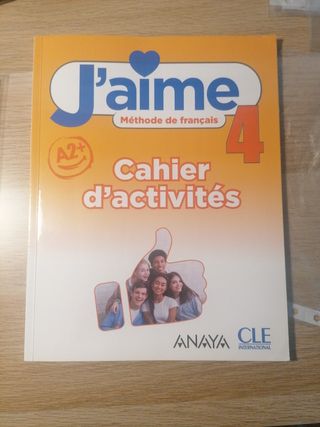 Libro J aime 4 Francés y libro de actividades.