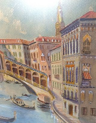 Cuadro XX Antiguo (Puente Rialto)Escuela Italiana