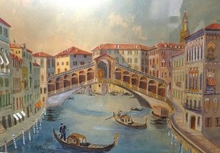 Cuadro XX Antiguo (Puente Rialto)Escuela Italiana