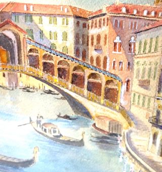 Cuadro XX Antiguo (Puente Rialto)Escuela Italiana