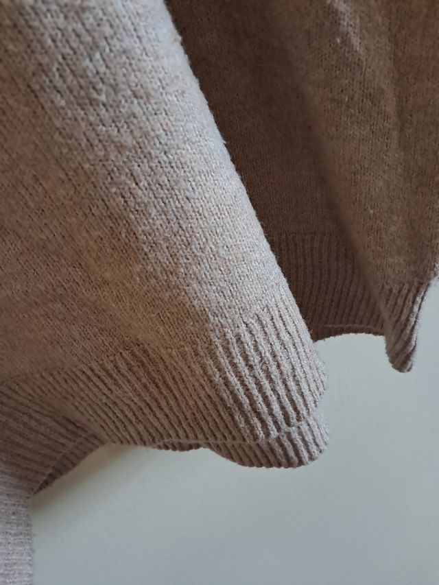 Jersey invierno beis beige oversize talla S