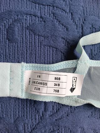 Sujetador encaje chica. Talla 75B