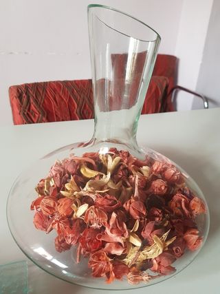 Jarron adorno de cristal fino