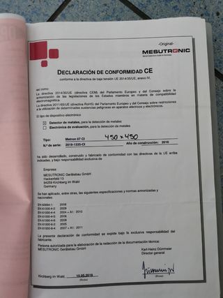 Detector metales industria alimentaria