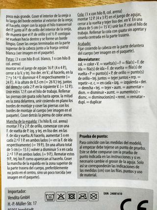 Peluche de perro para tricotar