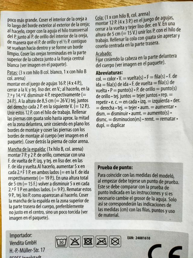 Peluche de perro para tricotar