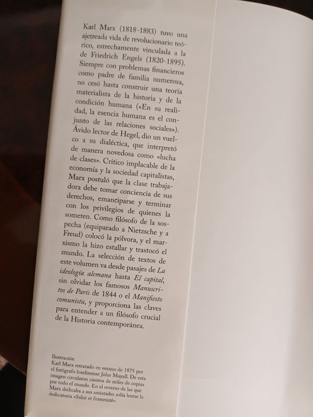 Marx. Editorial Gredos